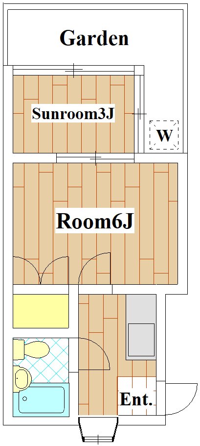 サンルーム付　専用庭付